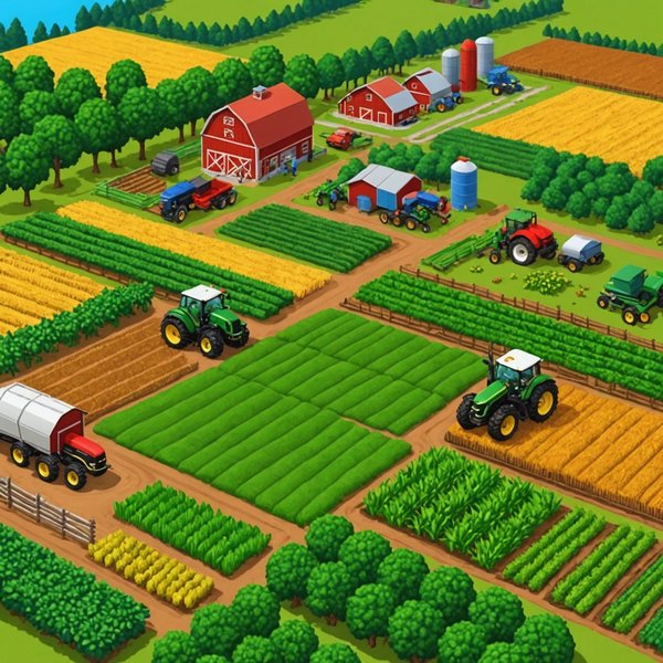 Comment un jeu de simulation de ferme peut-il intégrer des aspects de gestion de l'agriculture durable?